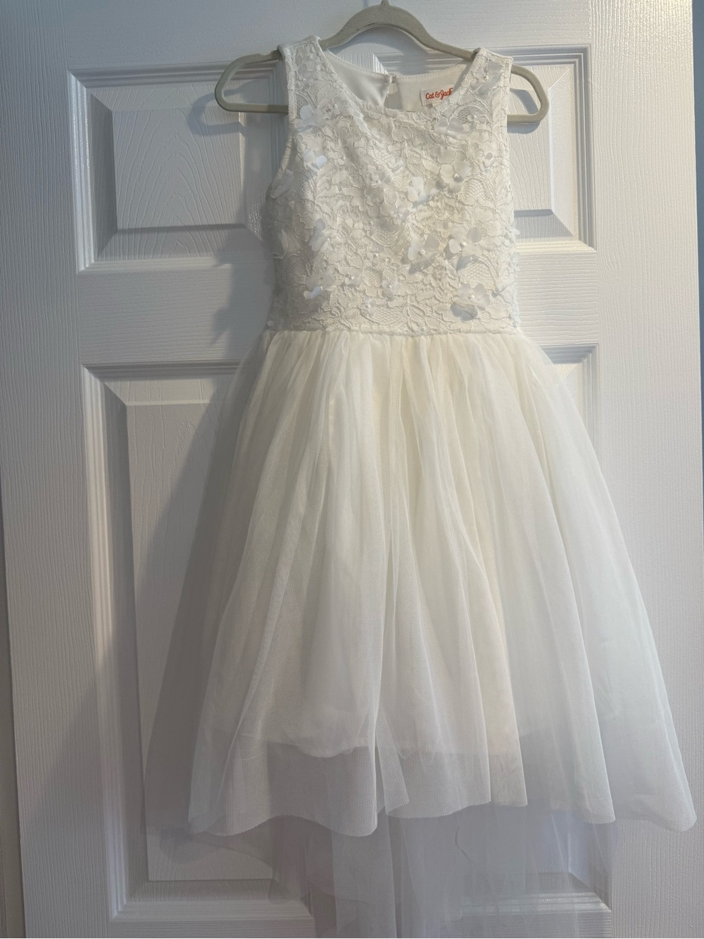 Cat & Jack White Lace and Tulle Dress